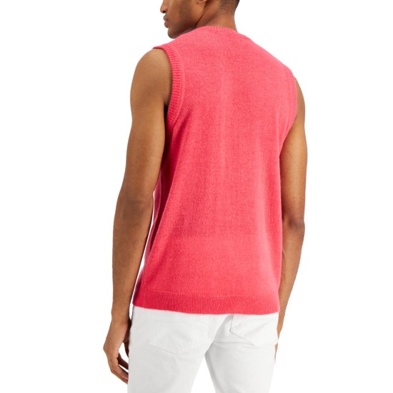  Men’s Adrienne Sweater Vest, Cherry Soda, X-Large