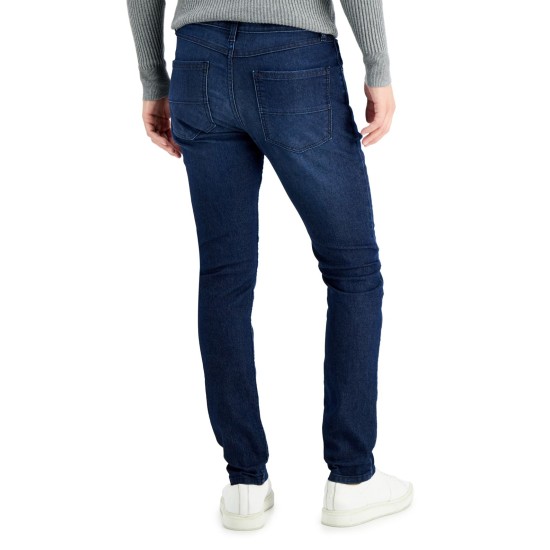  Men's Skinny-Fit Dark Wash Jeans, Navy, 36