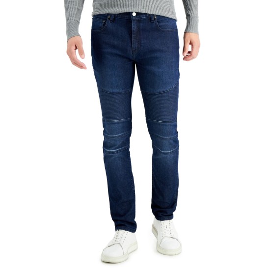 s Mens Skinny-Fit Dark Wash Jeans 34 Reg