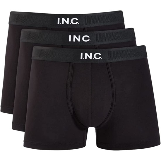 s Men’s Solid Trunks, 3-Pack (Deep Black,Small)