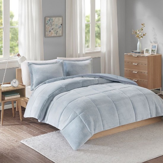  Carson Reversible Comforter Sets, Blue, Twin X-Large