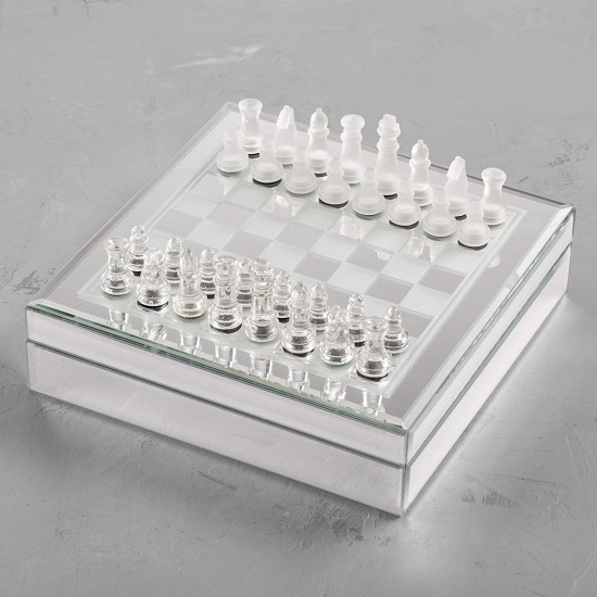  Elle Chess Game with Glass Top
