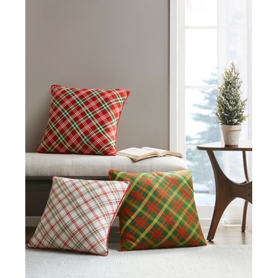 Holiday Plaid 2-Pack Decorative Pillow