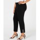  Plus Size Pull-On Stud-Accented Ankle Pants