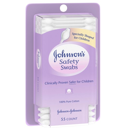 Johnson & Johnson Johnsons Safety Swabs 55 Count Peg