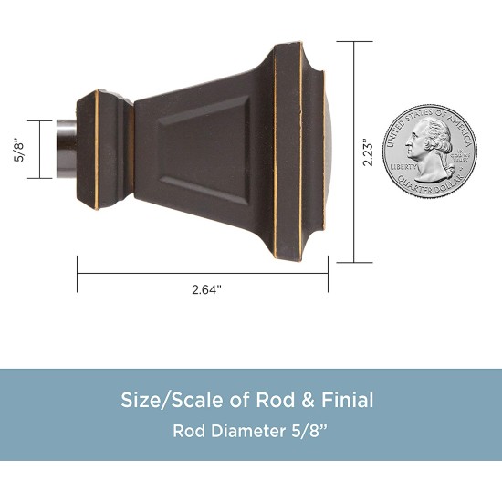  Richmond 5/8 in Diameter  Adjustable Curtain Rod (28-48 in)