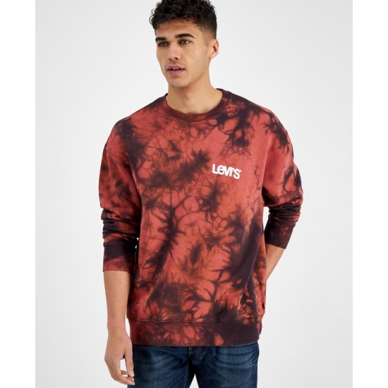 Levi’s Men’s Relaxed Graphic Crewneck Sweatshirt, Red, X-Large