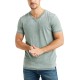  Men’s Venice Burnout V-Neck Tee Shirt, Frost Grey, Small