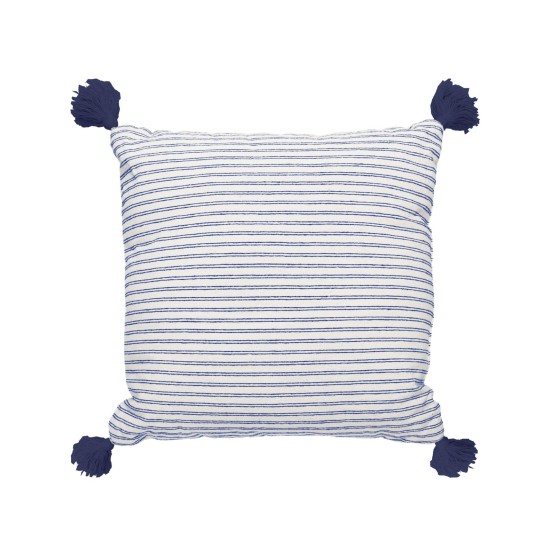 Lush Dcor Pinnacle Stripe Decorative Pillow, Navy/White 20 x 20″