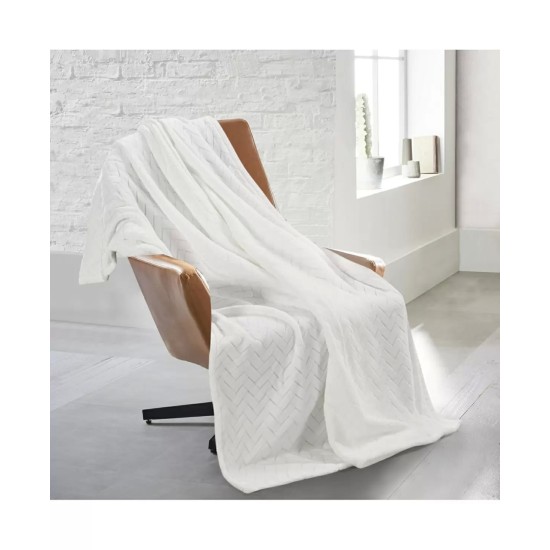 Luxury Collection Thales Jacquard Oversized Throw 60×70- White