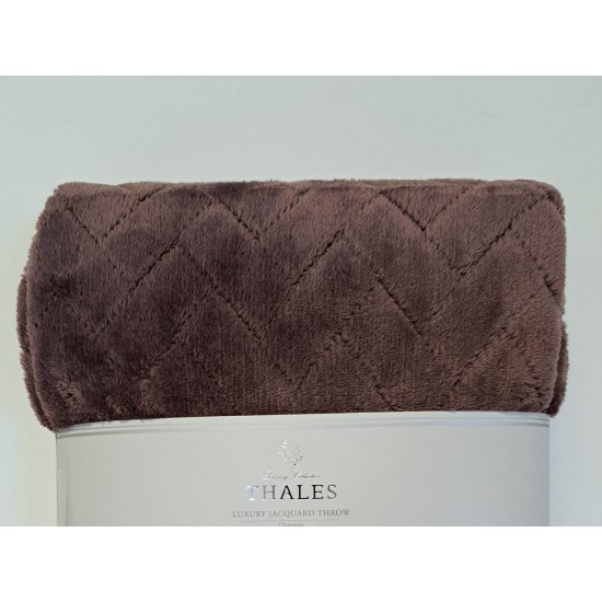 Luxury Collection Thales Jacquard Oversized Throw 60×70- Grape