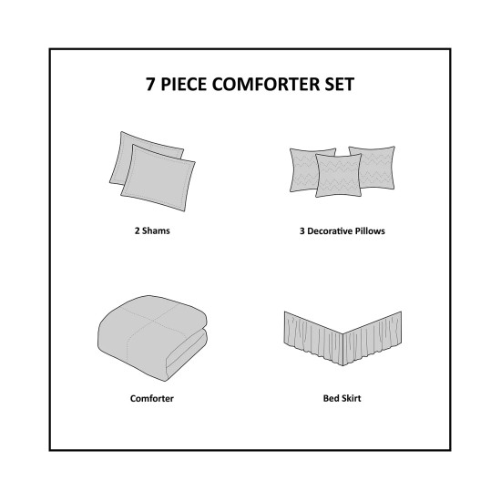  Boone Microsuede 7-Pc. Comforter Sets, Brown, Queen