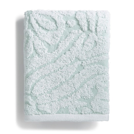  Inc. Sculpted Cotton Blend Jacquard Hand Towel, Blue, 16 x 26