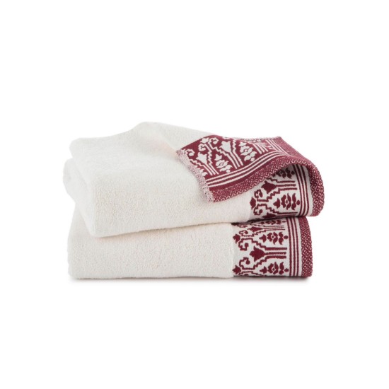  Festive Frameborder Jacquard Bath Towels, 27x54\