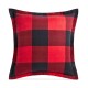  Holiday Flannel Buffalo Plaid Flannel Duvet Cover, Red, King