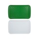  Set of 2 Prep & Serve Trays, Green/White, 10.5″ x 17″