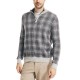  Men’s Sustainably Crafted Plaid Quarter-Zip Sweater Size: XXX-Large