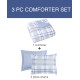  Aaron 3 Piece Reversible Plaid Comforter Set