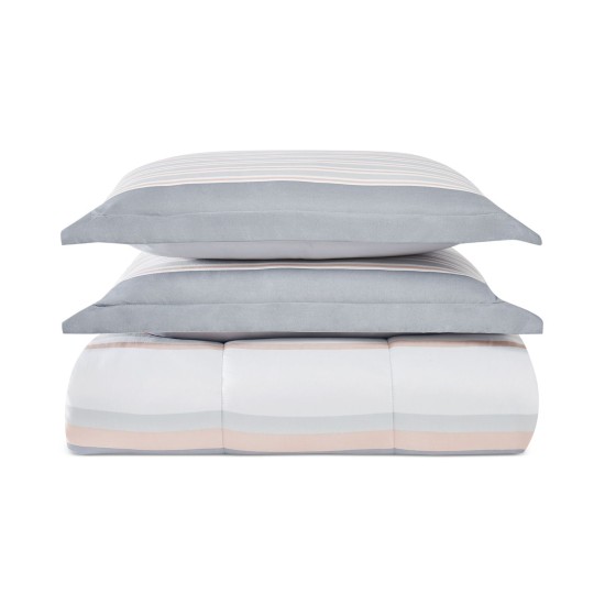  Grace Stripe Reversible 3-Piece Comforter Sham Set