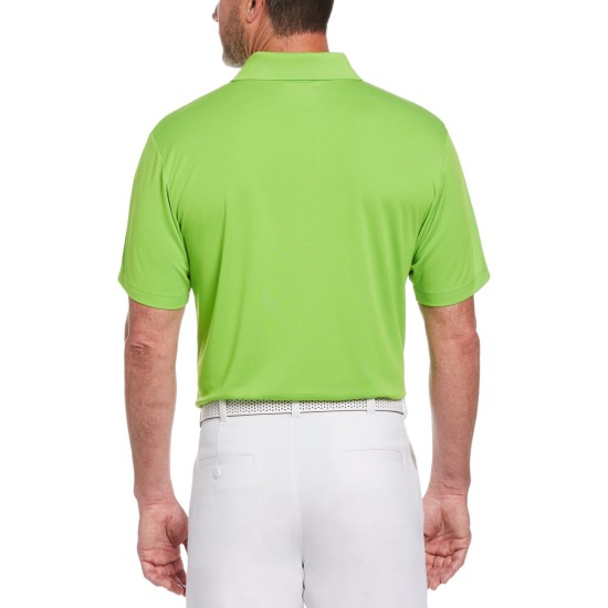  Men's Airflux Golf Polo T-Shirts, Green, XX-Large