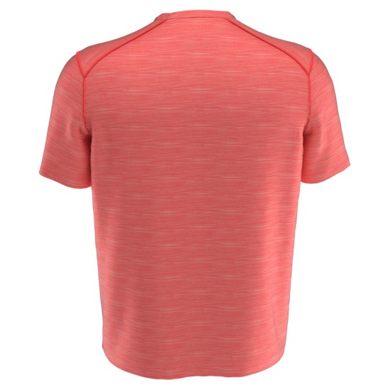  Mens Crewneck Logo T-shirt, Orange, X-Large
