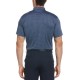  Men’s Mini Windowpane Heathered Golf Polo T-Shirt, Blue, Small  