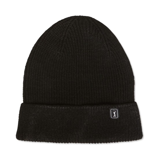  Unisex Recycled Polyester Beanie Hat, Black