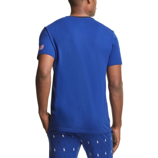  Men’s Cotton Ringer Pajama T-Shirt, Large