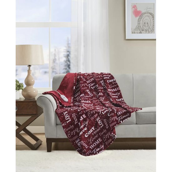  Novelty Printed Heated Plush Throws, 50X60