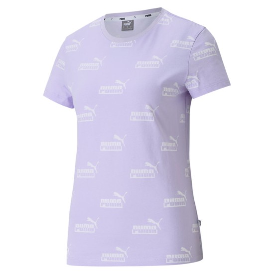  Women’s Amplified Cotton Logo-Print T-Shirt, Light Lavender, Medium