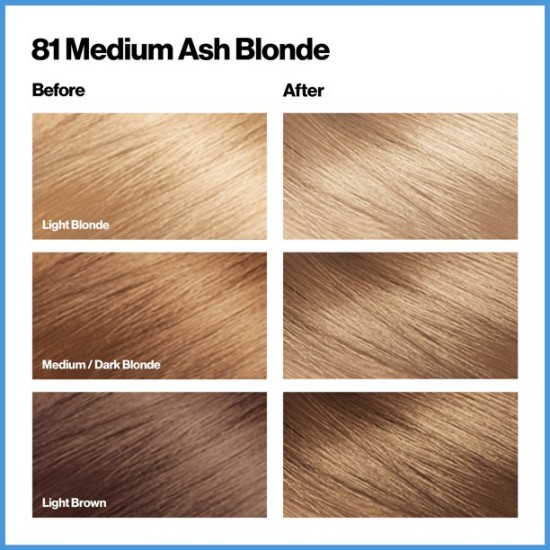  Total Color Permanent Hair Color, Clean and Vegan, 100% Gray Coverage Hair Dye, 81 Medium Ash Blonde, 5.94 fl oz