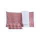  Holiday Microfiber 5 pc Full Sheet Set With Throw, Red, Full/Queen