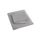  Solid Cotton Percale Full/Queen 3 Piece Duvet Set, Gray