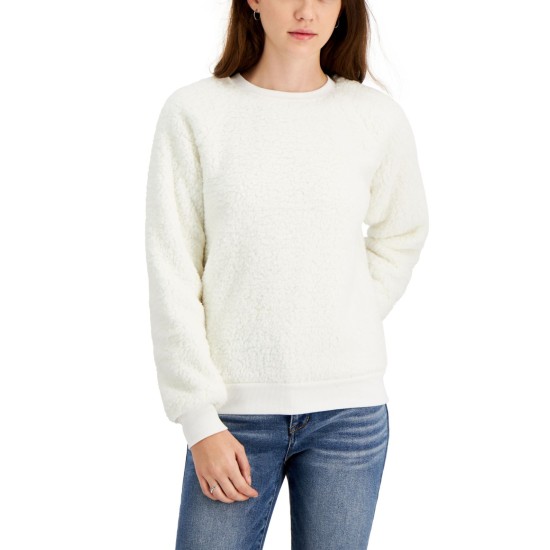  Juniors’ Woobie Sweatshirt (White,S)