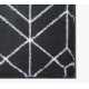  Jax Collection Grey Geometric Faux Fur Scatter Rug