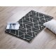  Jax Collection Grey Geometric Faux Fur Scatter Rug