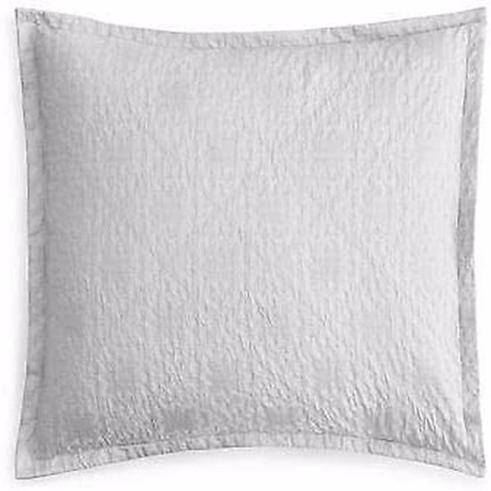  Home Tile Matelesse 100% Cotton Pillow Sham Pair – Euro – White