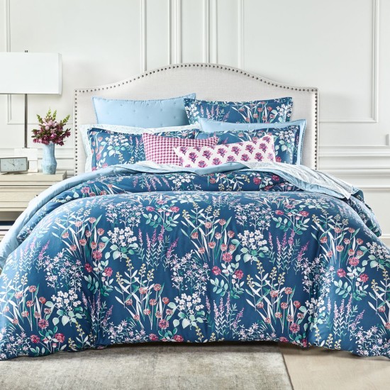  Midnight Meadow Duvet Covers, Navy, King