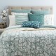 Ombre Vines Reversible Green and White Floral King Duvet Set