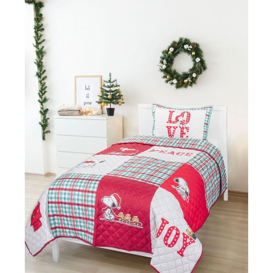  Peanuts Holiday 2-Pc. Twin/Full Quilt Set Bedding