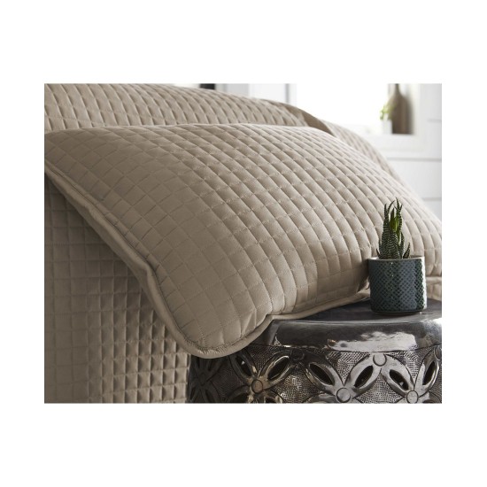  Oversized Lightweight Quilt and Sham Set, Taupe, King/California King