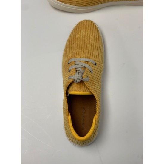 Sun Stone Men’s, Kiva Corduroy Lace Up Sneakers, Yellow