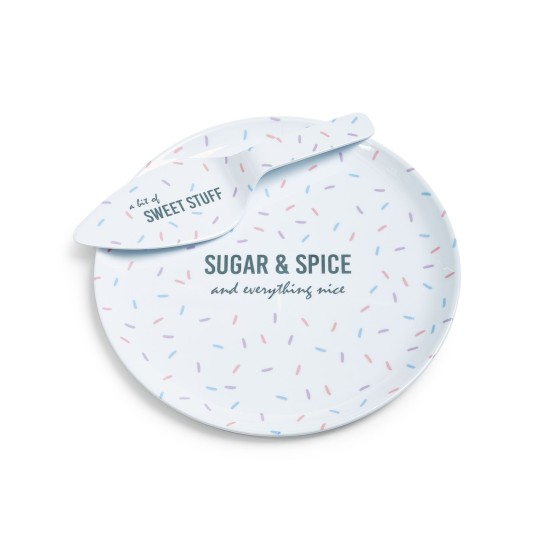  Sugar & Spice Cake Server Set, White, 2 Pack