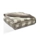  Capri Plaid Sherpa King 3-Piece Comforter Set, Ivory