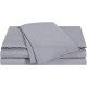  300-Thread-Count Oxywash 4-Piece Sheet Set, King, Solid, Gray