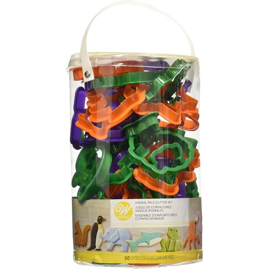  Animal Cookie Cutter Set, 50-Piece, Plastic