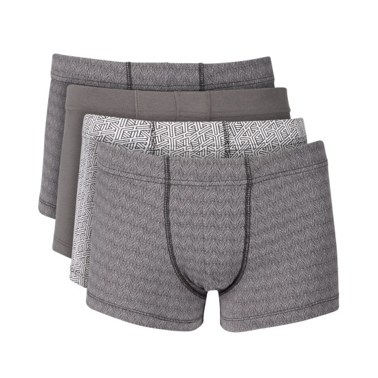  Men’s 4-Pack Boxer Briefs, Grey, Small