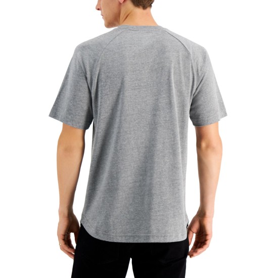  Mens Raglan Alfatech T-shirt, Gray, Small