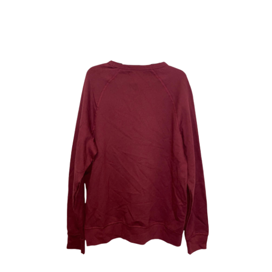  Men’s Solid Fleece Sweatshirts, Burgundy, X-Large