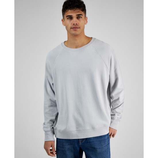  Men’s Raglan Sweatshirt, Light Grey Blue , X-Large